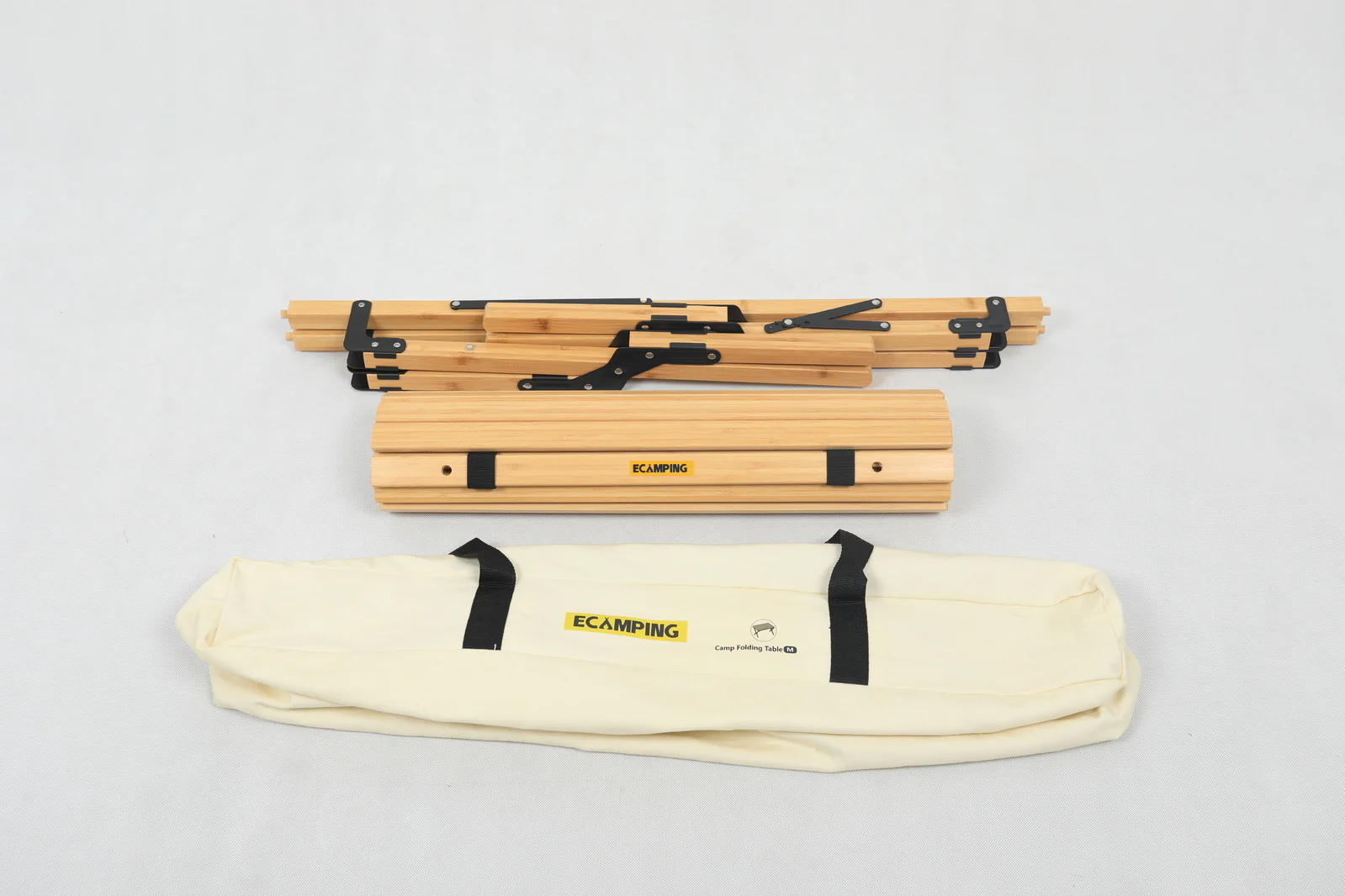 4 Chairs & 1 Table Set Bamboo Camping Folding Portable Outdoor Picnic Travel BBQ - Image 8