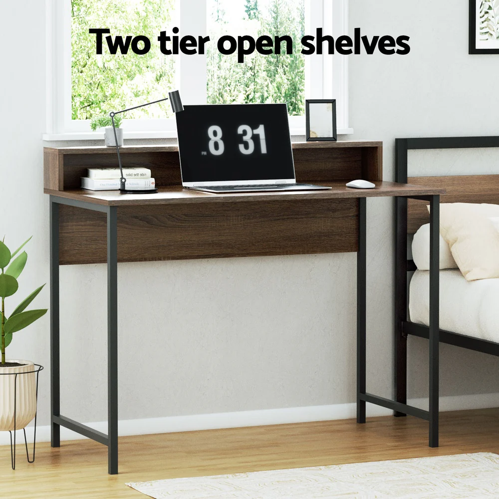 Artiss Computer Desk Shelf Oak 100CM - Image 5