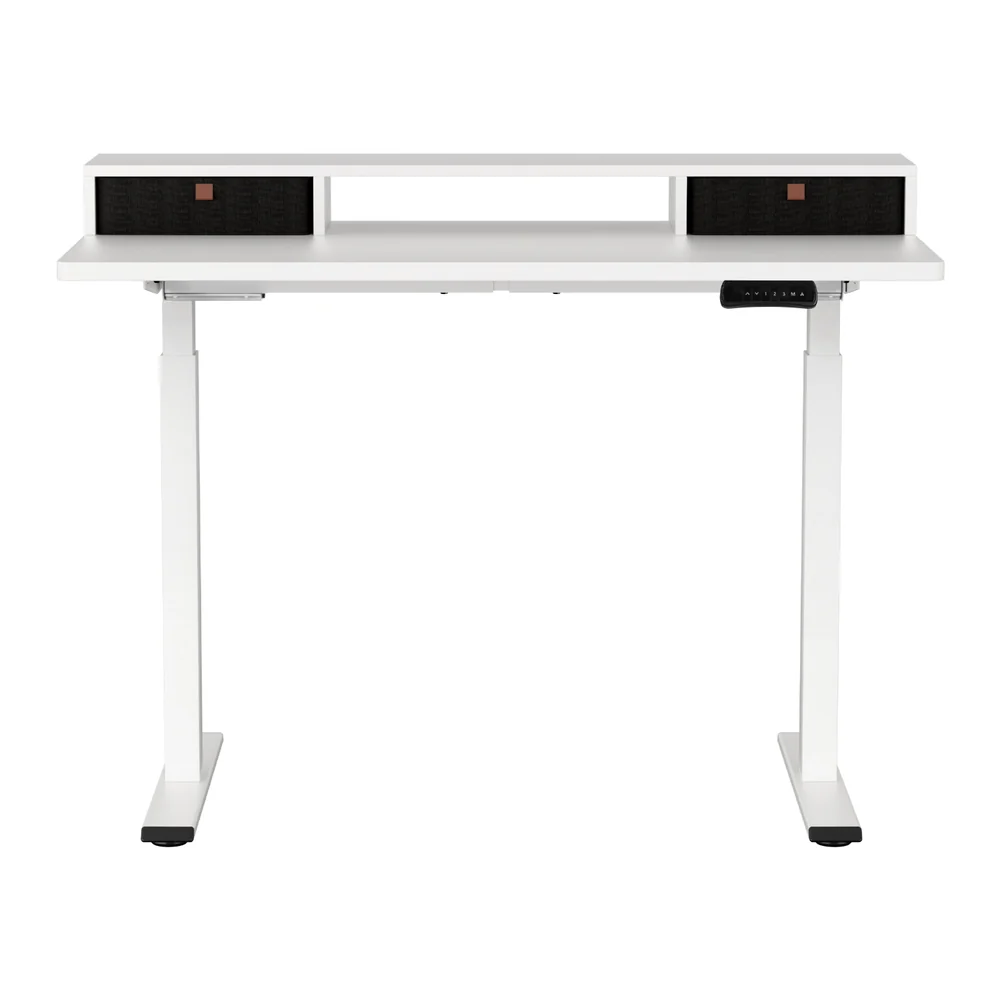 Artiss Electric Standing Desk Dual Motor Office Table With Shelf Drawer120CM - Image 3
