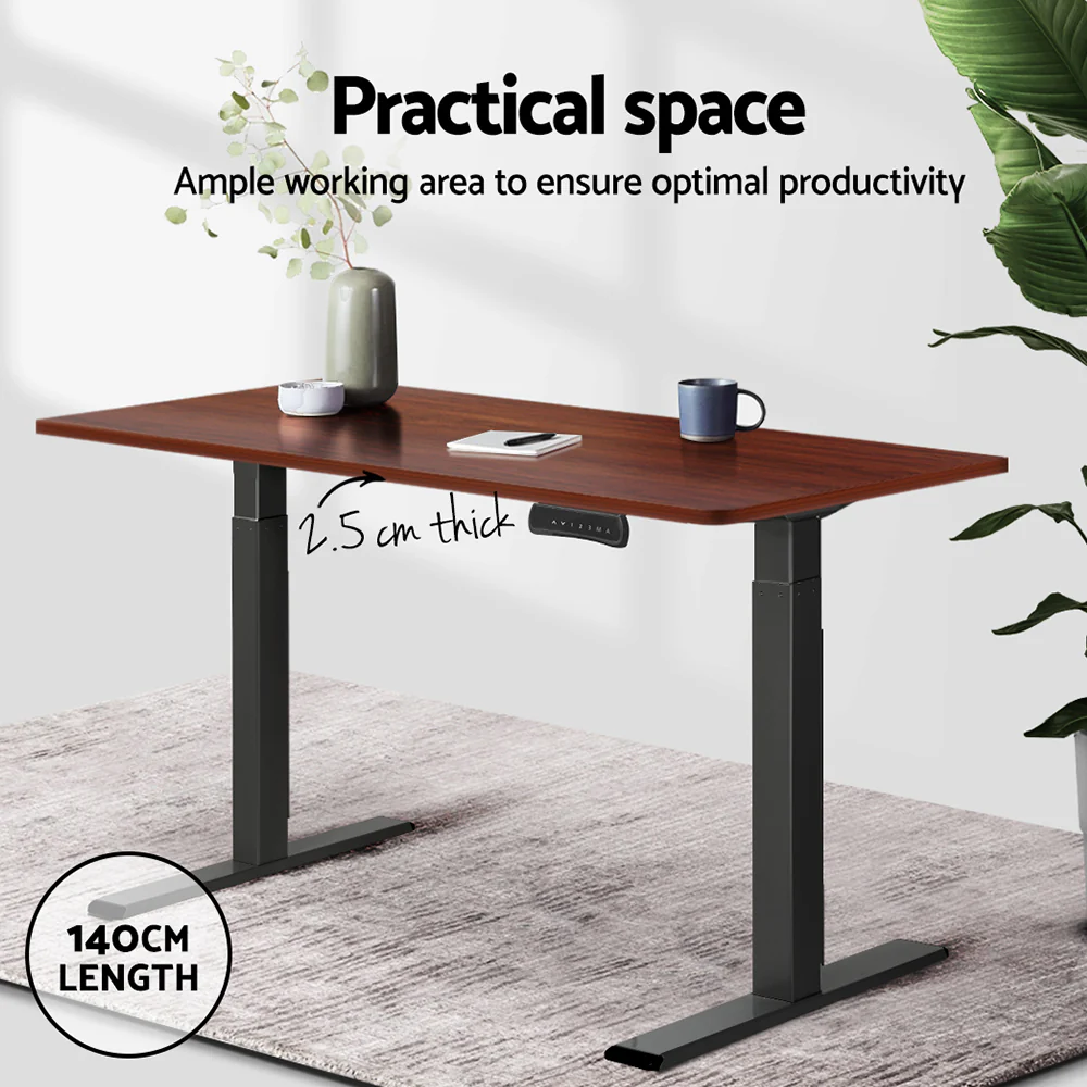 Artiss Standing Desk Top Walnut 140CM - Image 4