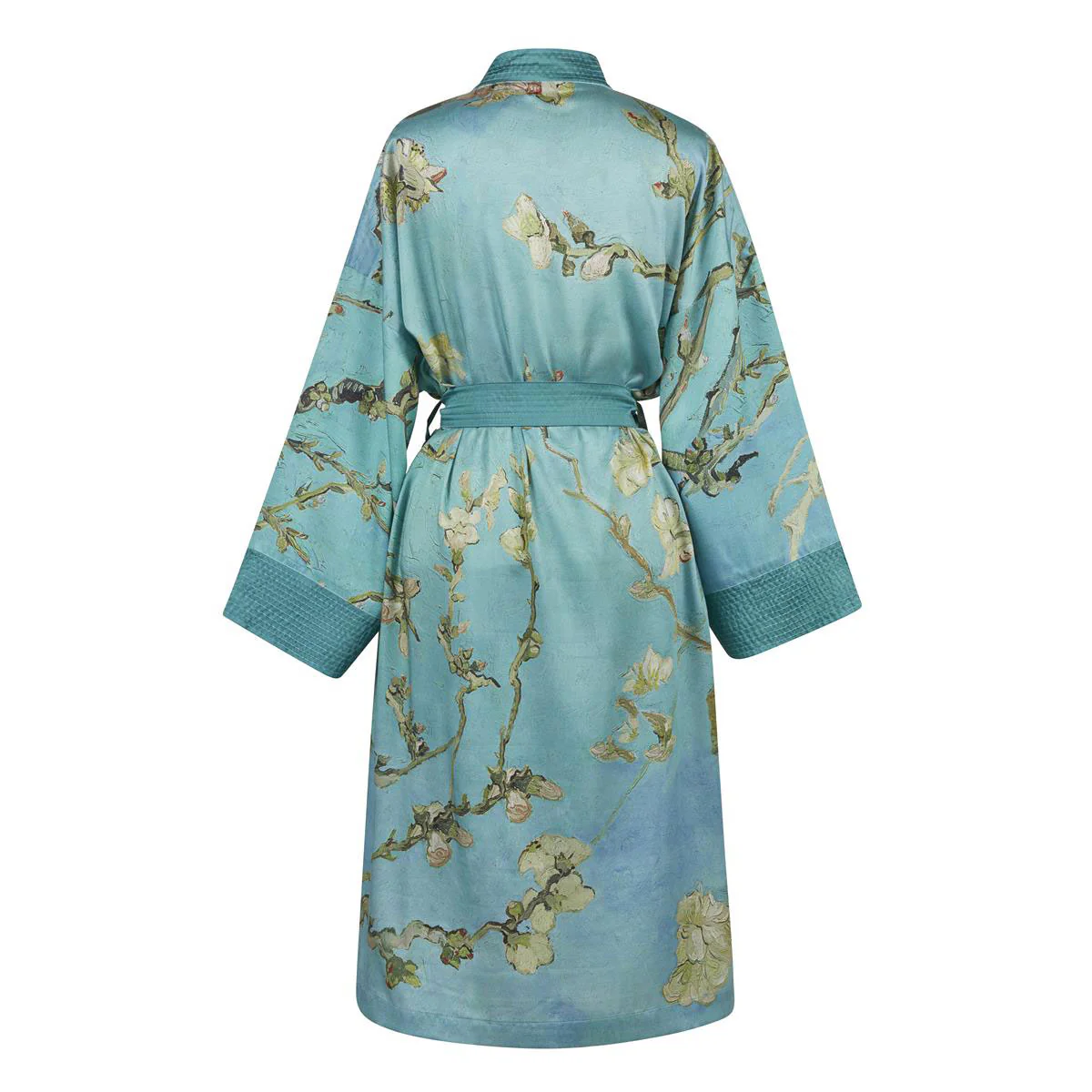 Bedding House Van Gogh Almond Blossom Blue Kimono Bath Robe Large/Extra Large - Image 5