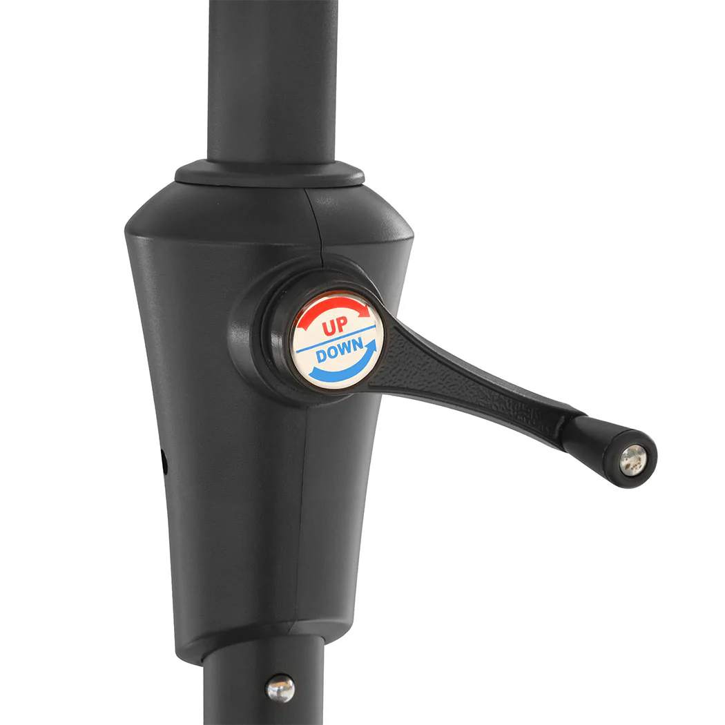 Centra 4M Double-sided Patio Umbrella Outdoor Umbrella Base Stand Khaki - Image 3