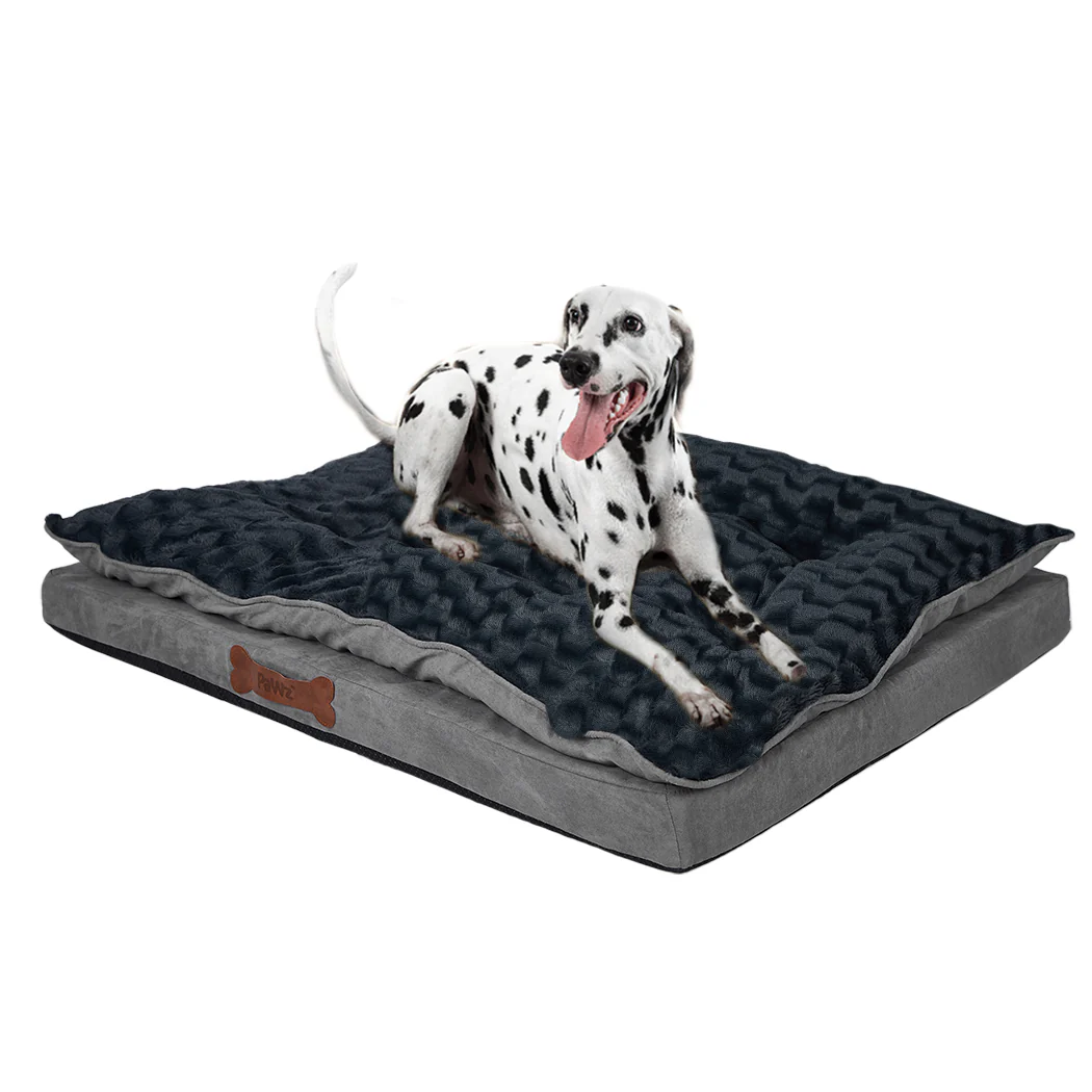 Dog Calming Bed Warm Soft Plush Comfy L Grey Large - Image 8