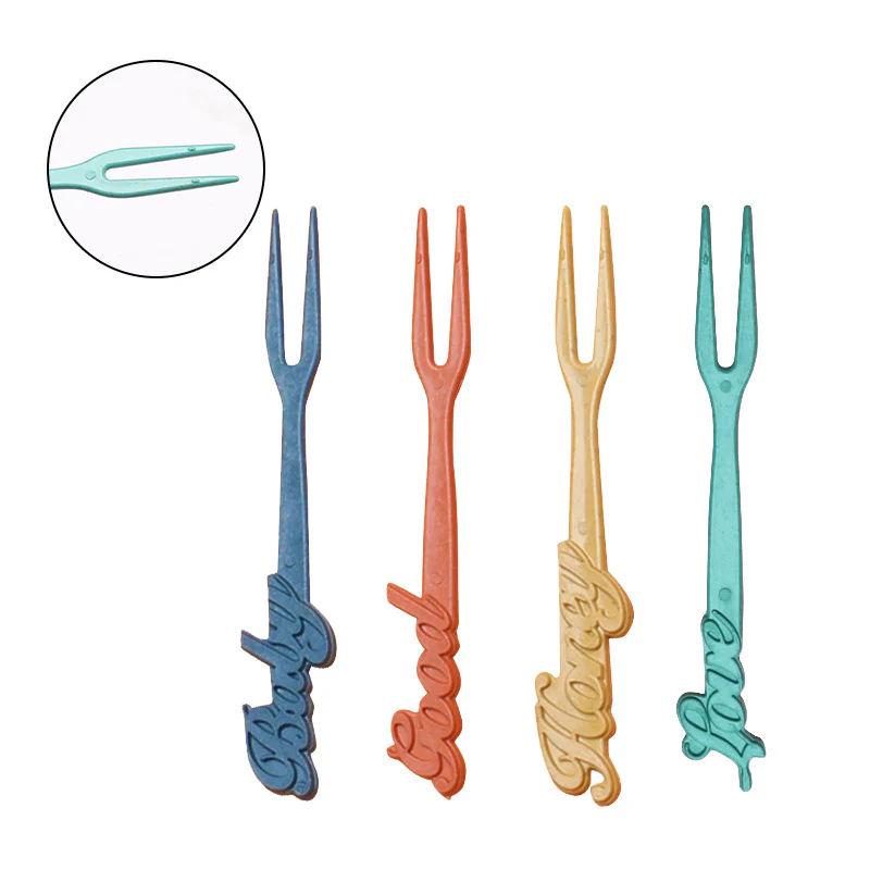 Four-person Set Blue Eco-Friendly Wheat Straw Dinnerware Set,  Plate, Bowl, Cup & Utensil Set - Lightweight, Reusable, and Durable for Home, School, and Travel - Image 3