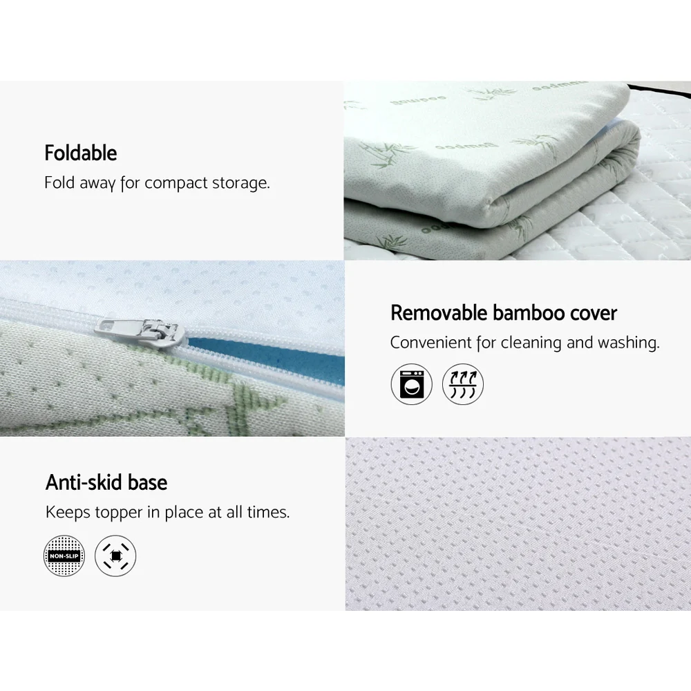 Giselle Bedding Memory Foam Mattress Topper 7-Zone 8cm King - Image 3