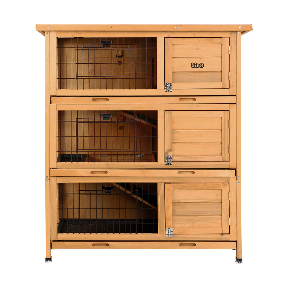 i.Pet Rabbit Hutch Chicken Coop 91.5cm x 46cm x 116.5cm Chicken Coop Large House Cage Run Wooden Outdoor - Image 3