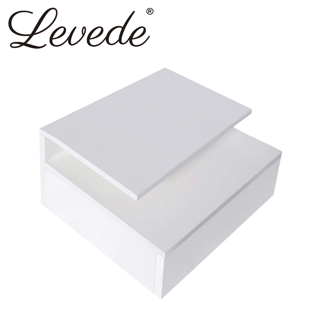 Levede 2x Bedside Tables Side Table White - Image 8