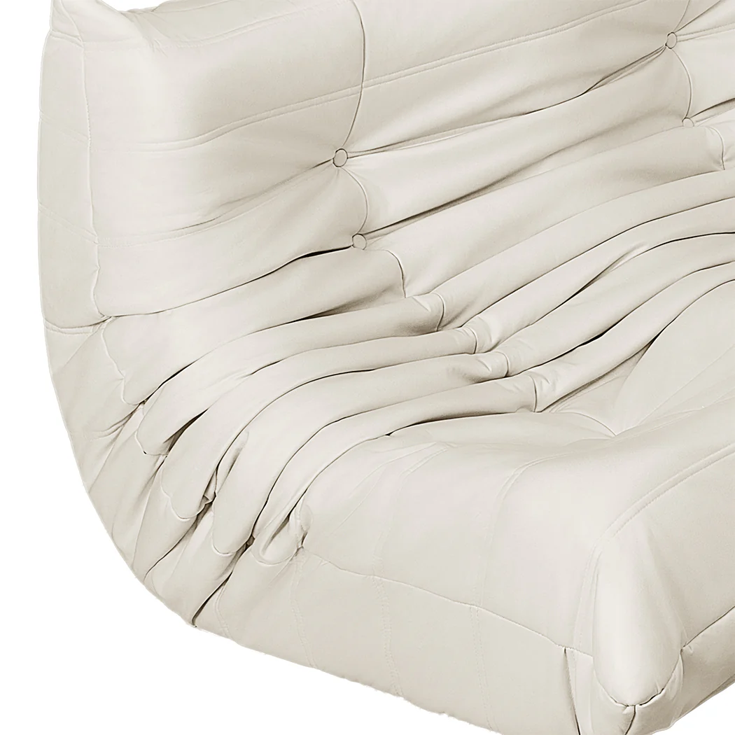 Levede 3 Seaters Floor Sofa Caterpillar Lounge - Image 3