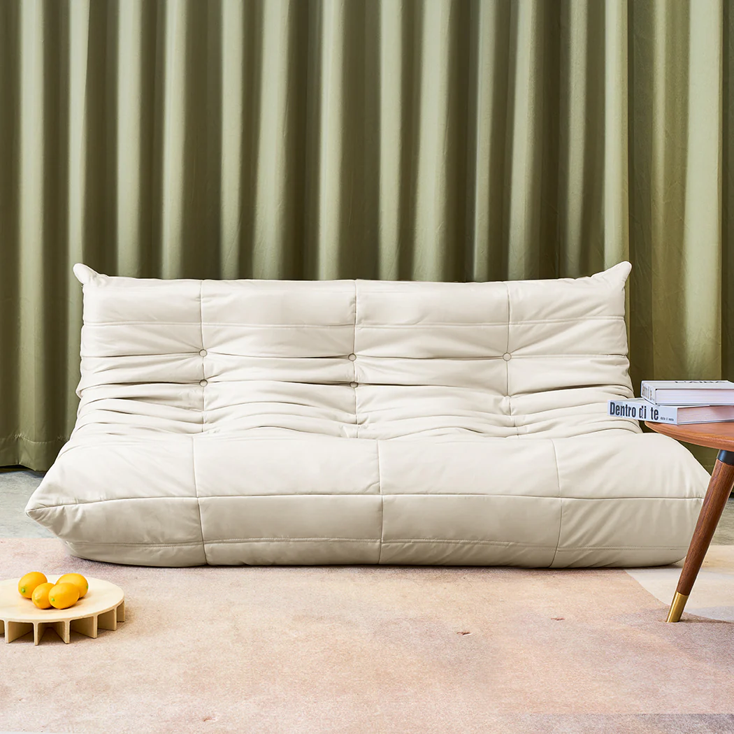 Levede 3 Seaters Floor Sofa Caterpillar Lounge - Image 6