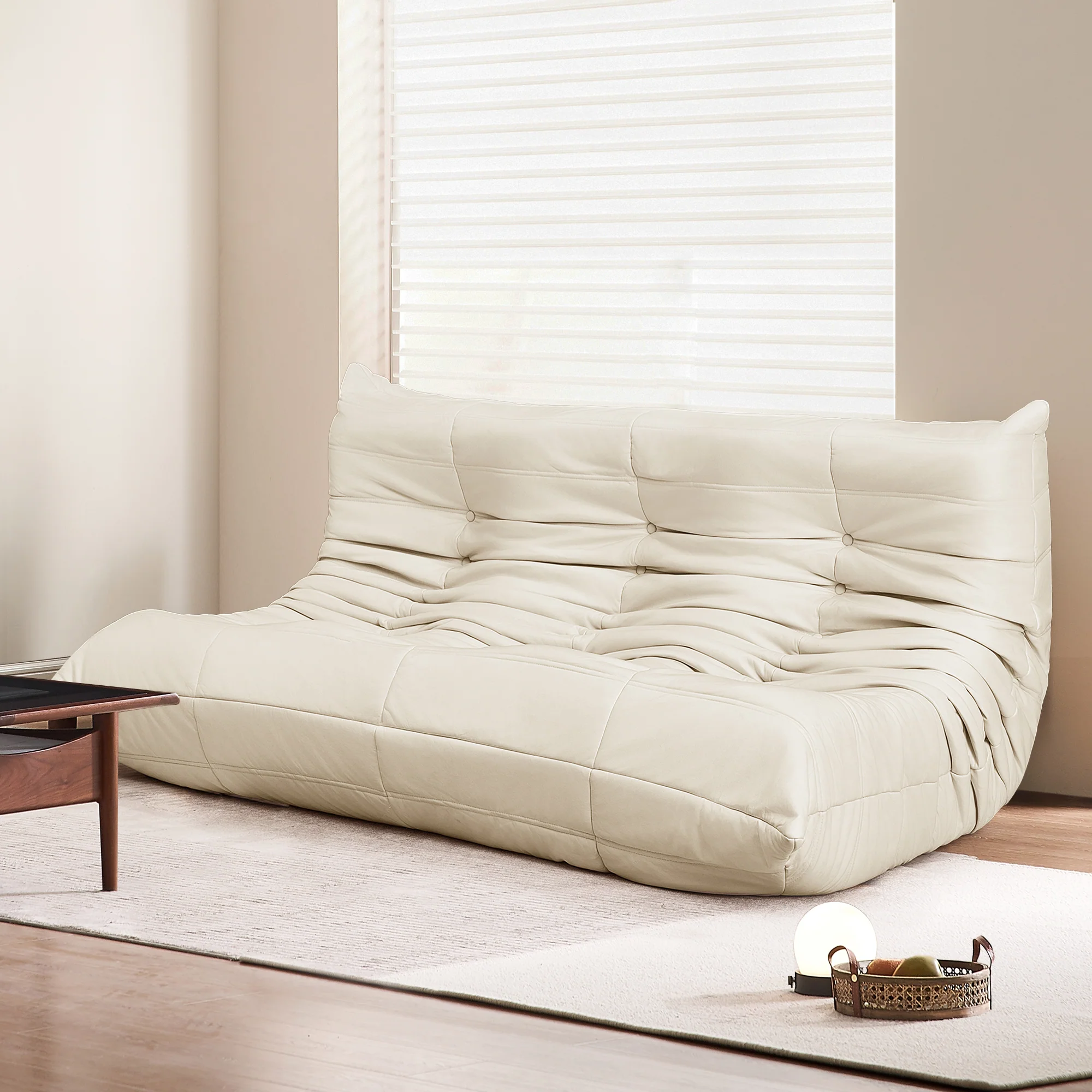 Levede 3 Seaters Floor Sofa Caterpillar Lounge - Image 7