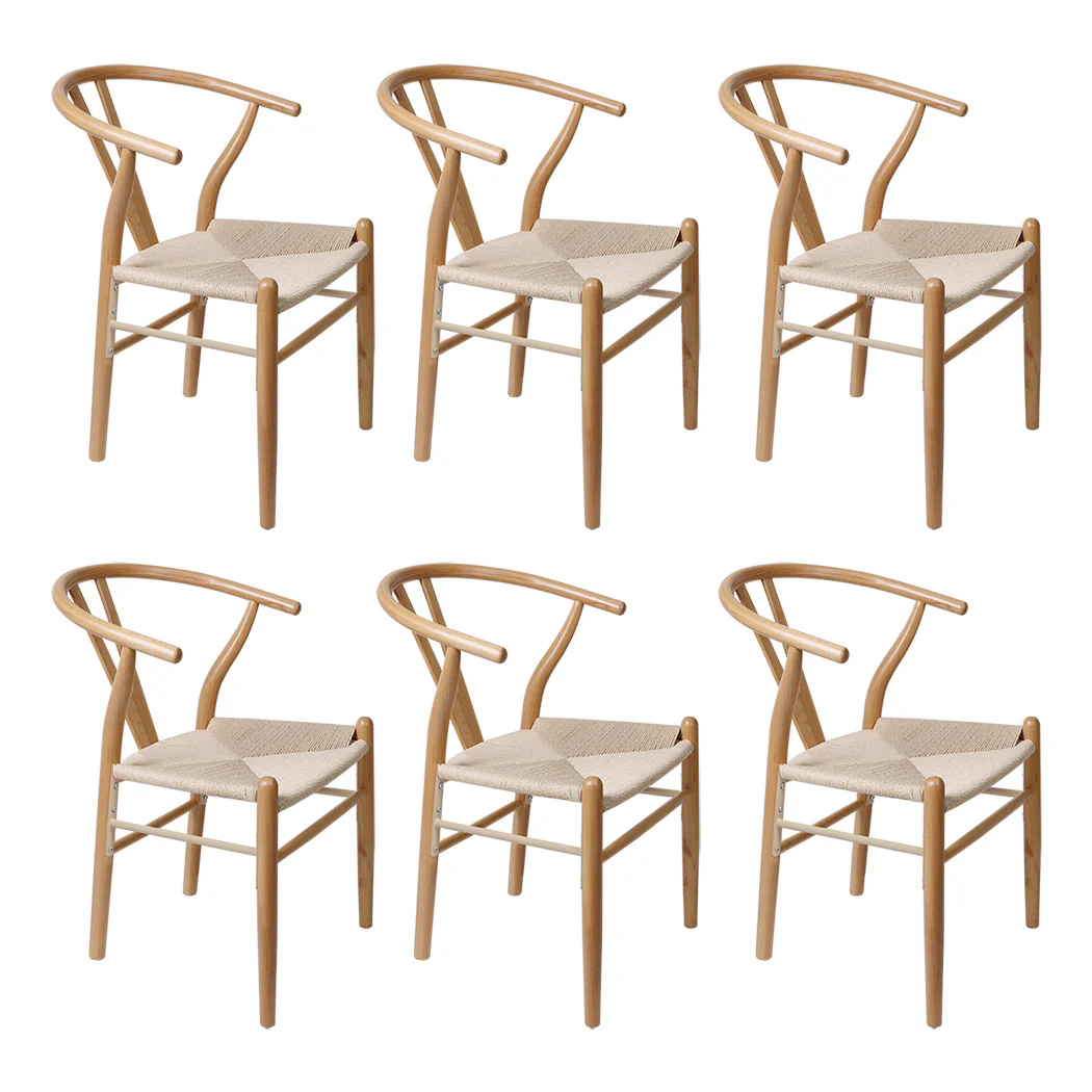 Levede 6x Dining Chairs Wooden Hans - Image 9