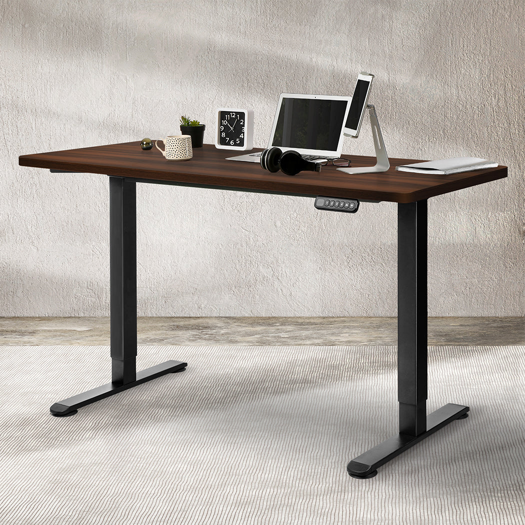 Levede Desktop For Motorised Adjustable 120X60CM Walnut - Image 6