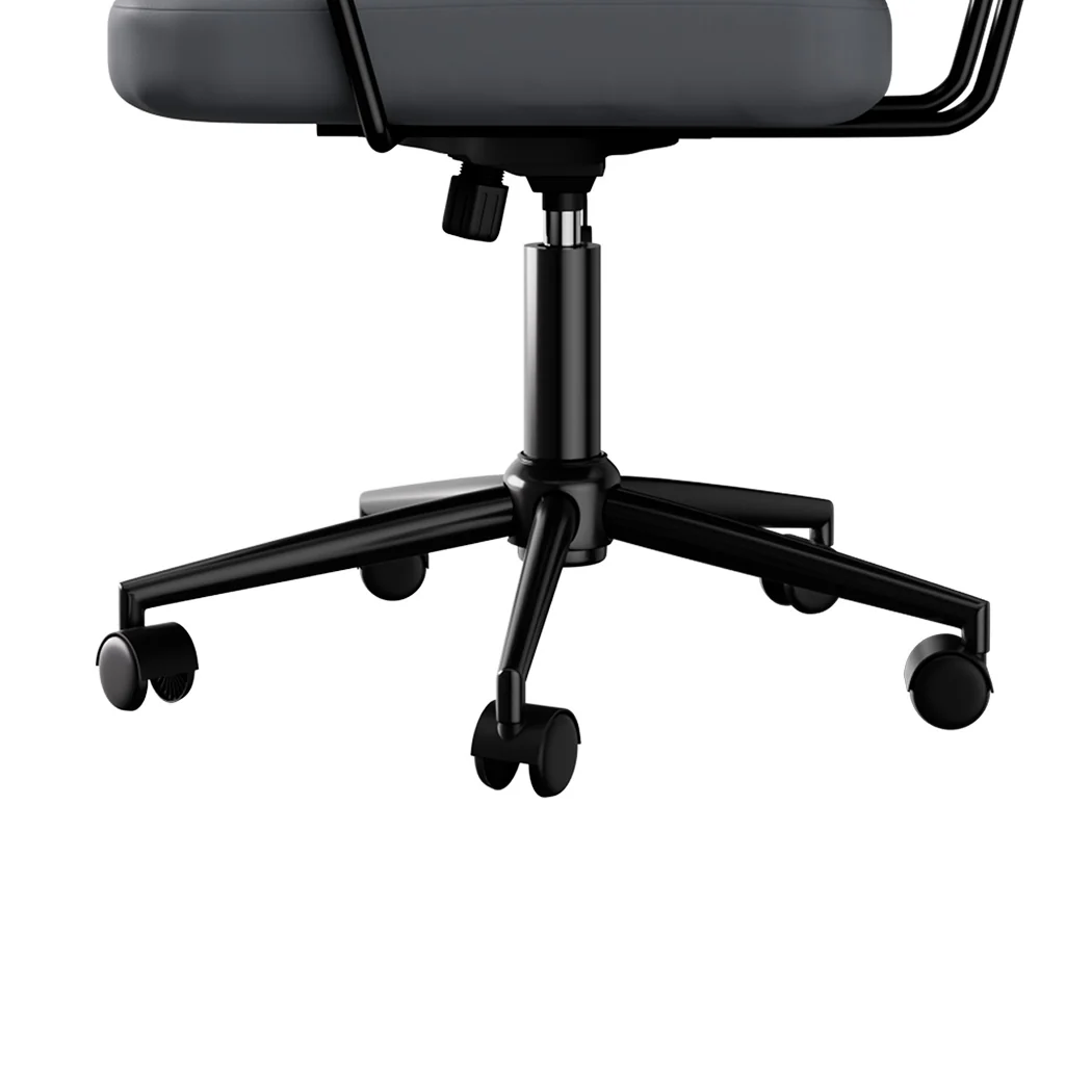LEVEDE Ergonomic Office Chair Computer PU Grey - Image 4