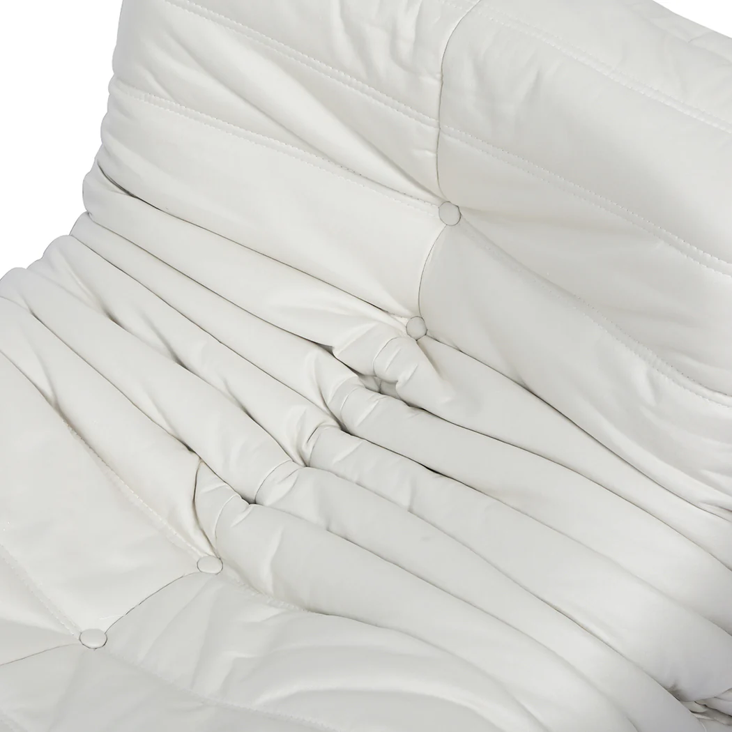 Levede Floor Chair Caterpillar Sofa Beige - Image 5