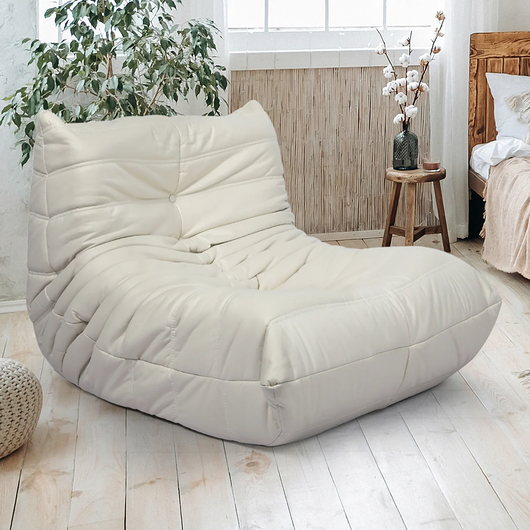 Levede Floor Chair Caterpillar Sofa Beige - Image 6