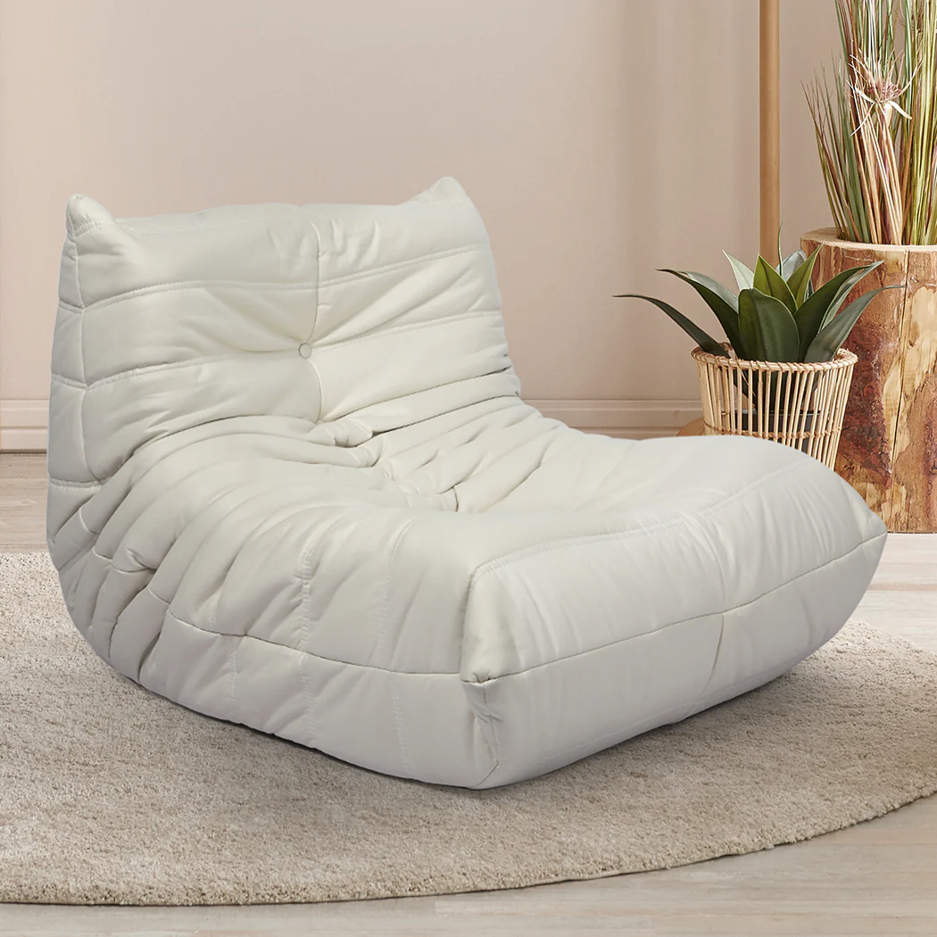 Levede Floor Chair Caterpillar Sofa Beige - Image 7