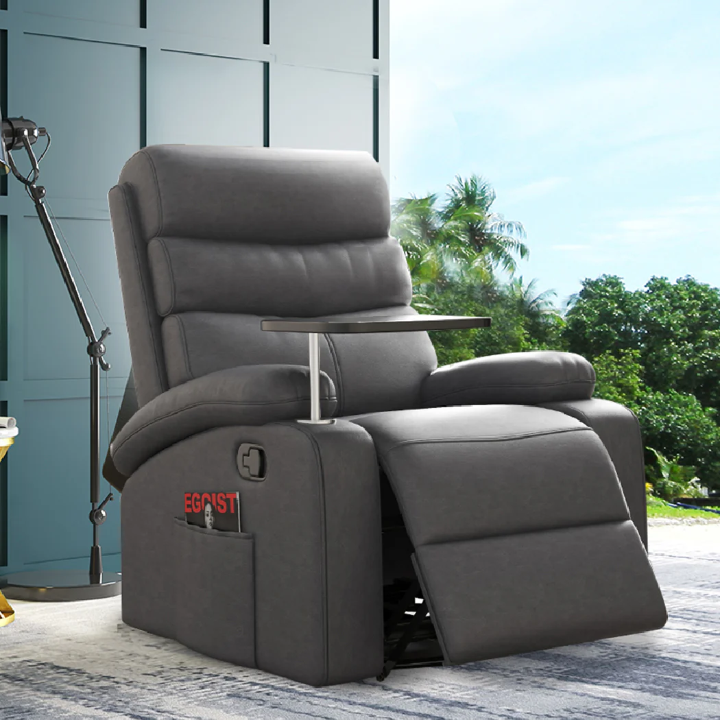 Levede Massage Chair Recliner Chairs Grey - Image 6
