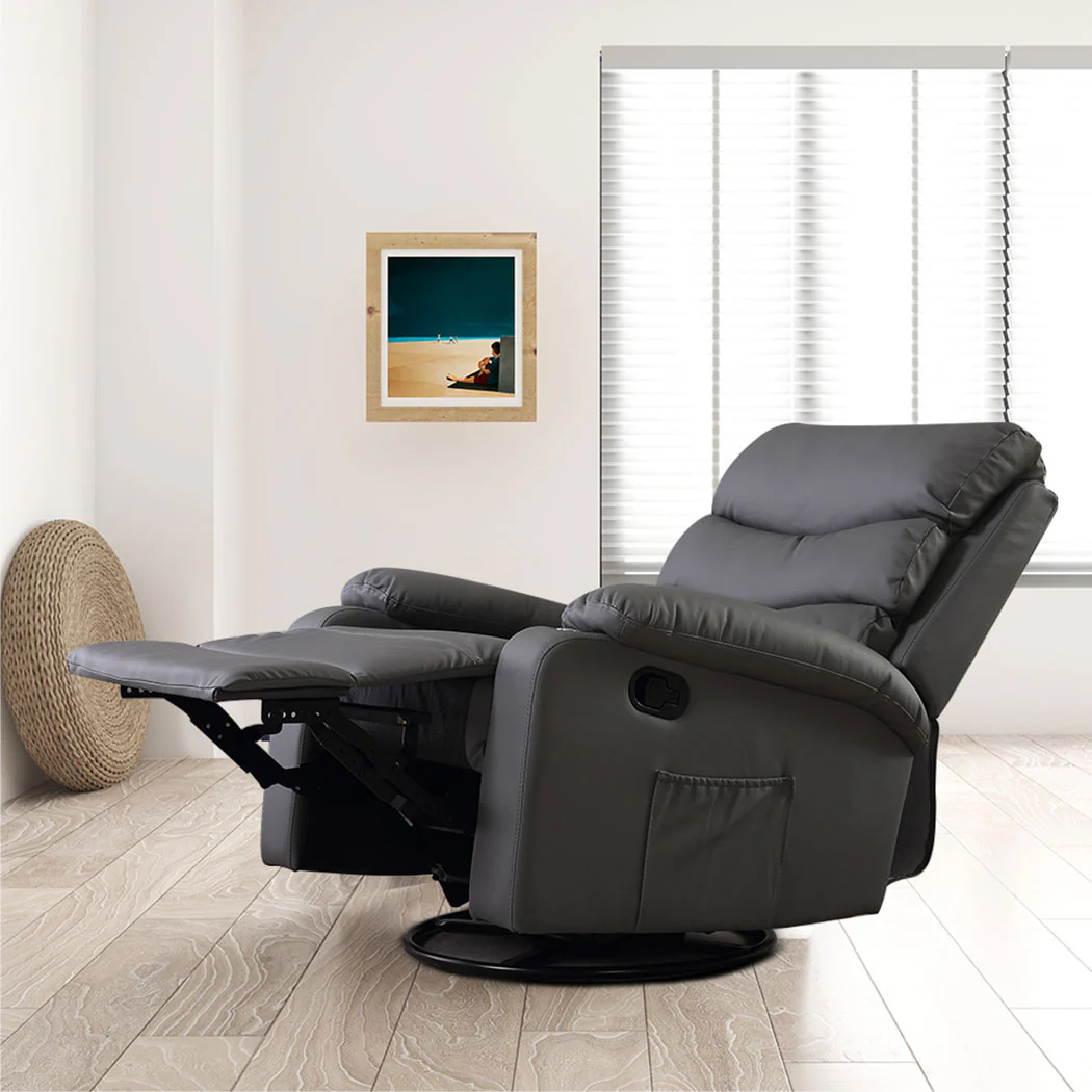 Levede Massage Chair Recliner Chairs Grey - Image 7