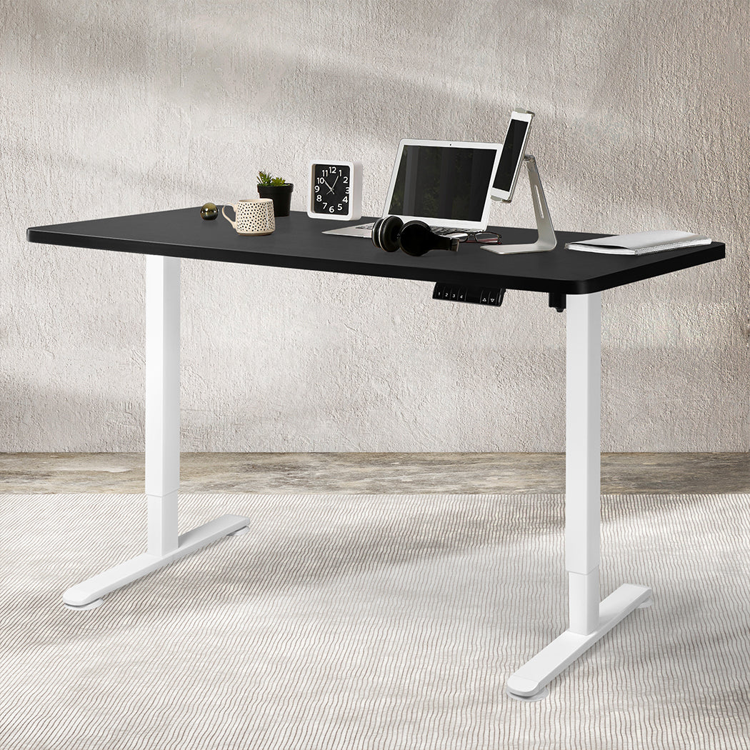 Levede Motorised Standing Desk Adjustable 140cm Black 1000x 1MM - Image 7