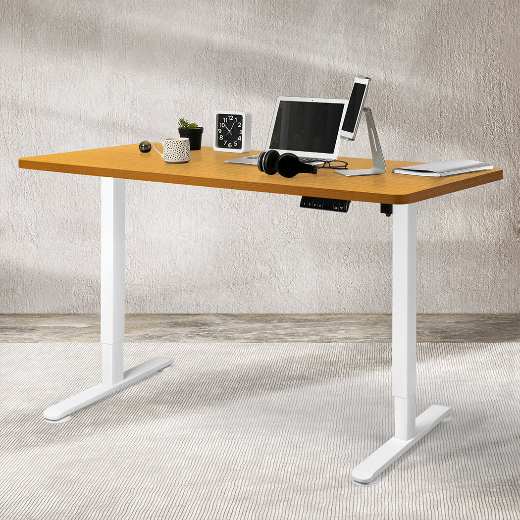 Levede Motorised Standing Desk Height 120cm Natural 800x 1.5MM - Image 7