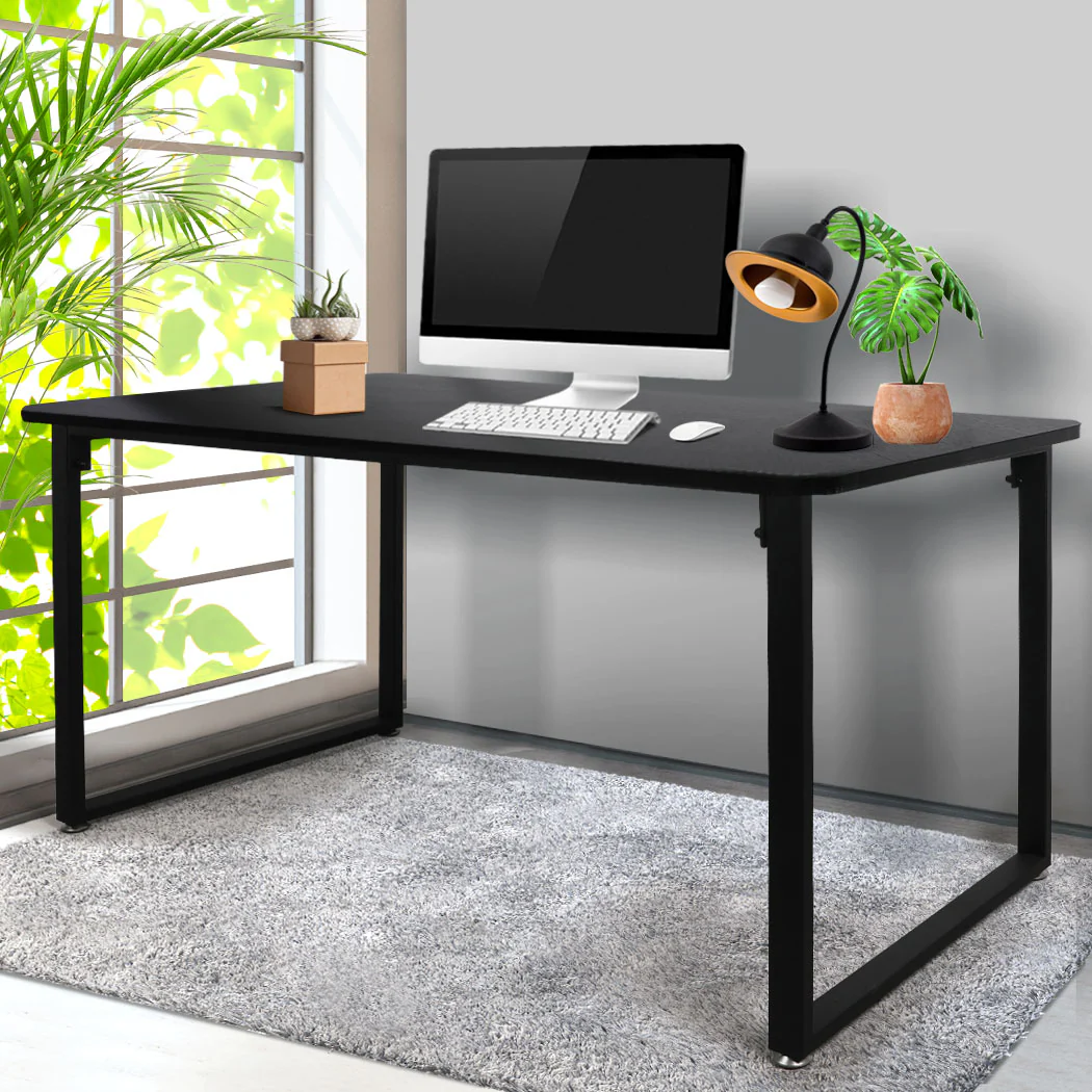 Levede Office Desk Computer Laptop Desks Black - Image 6