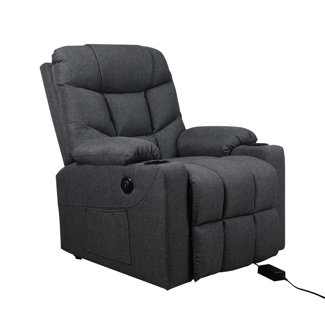 Levede Recliner Chair Electric Lift Grey - Image 8