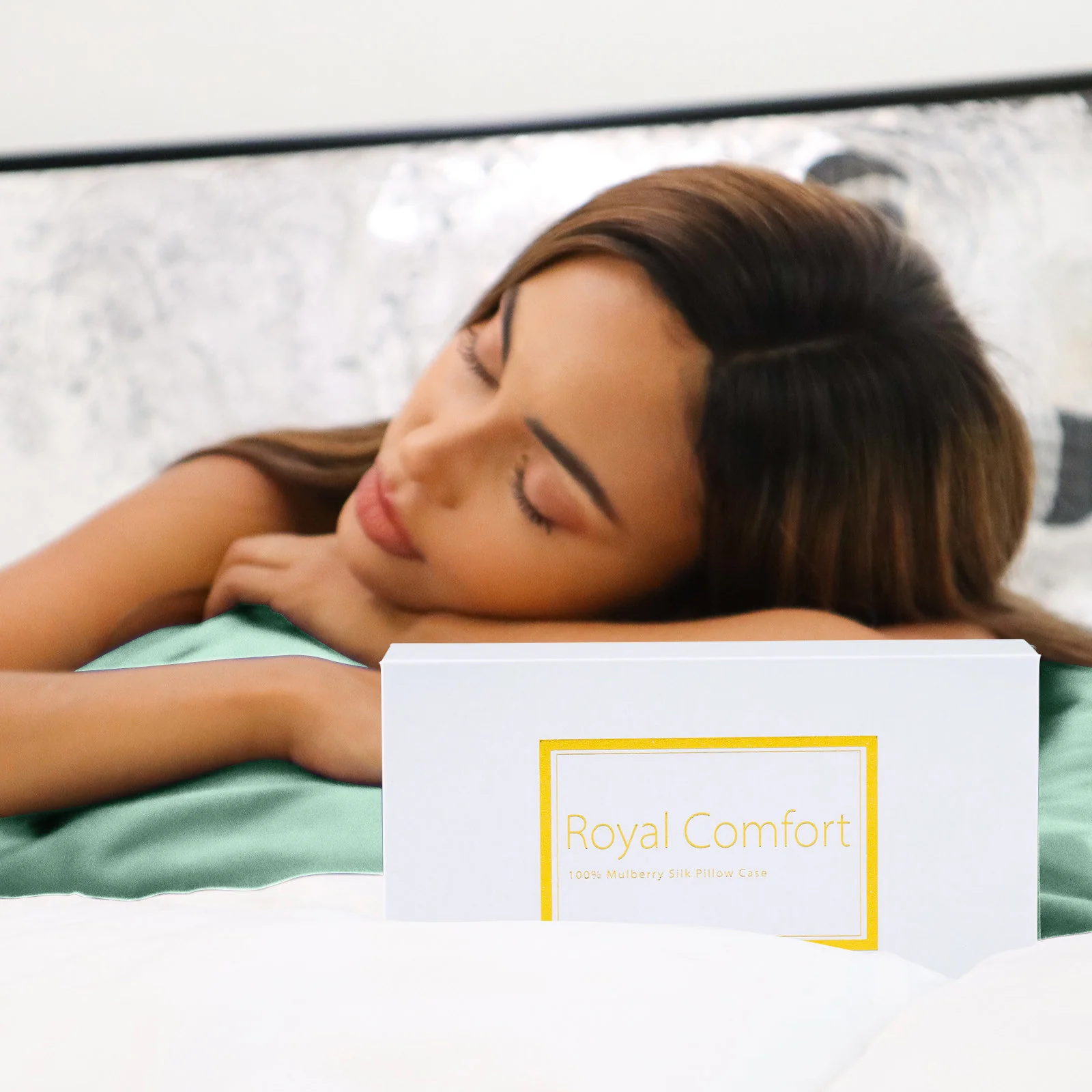 MULBERRY SILK PILLOW CASE TWIN PACK - SIZE: 51X76CM - MINT - Image 7