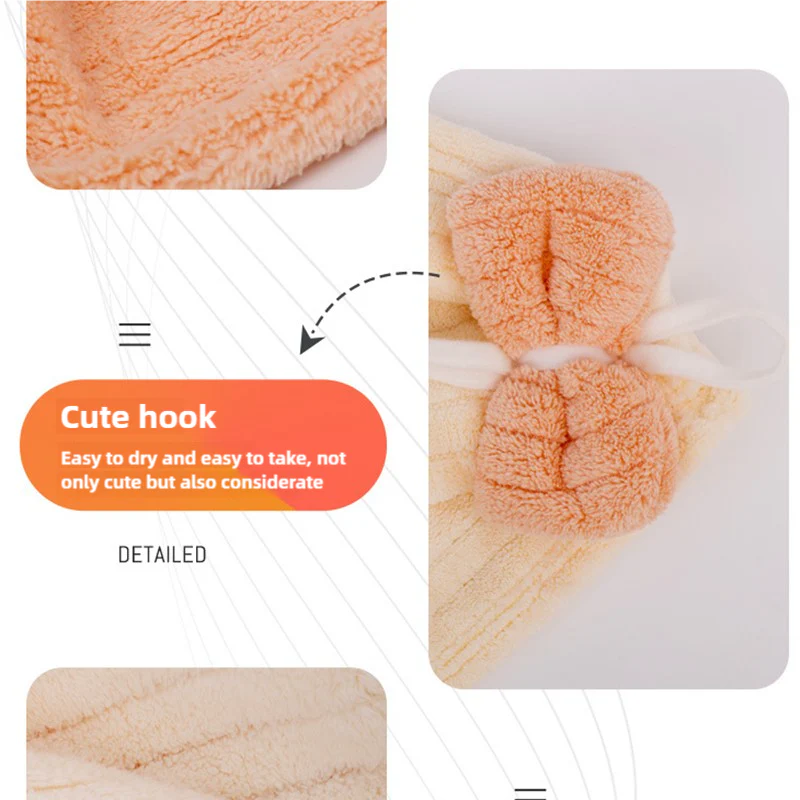 Off White Soft Coral Fleece Towel and Bath Towel Gift Set - 5-Piece Luxurious Absorbent Set - Image 3