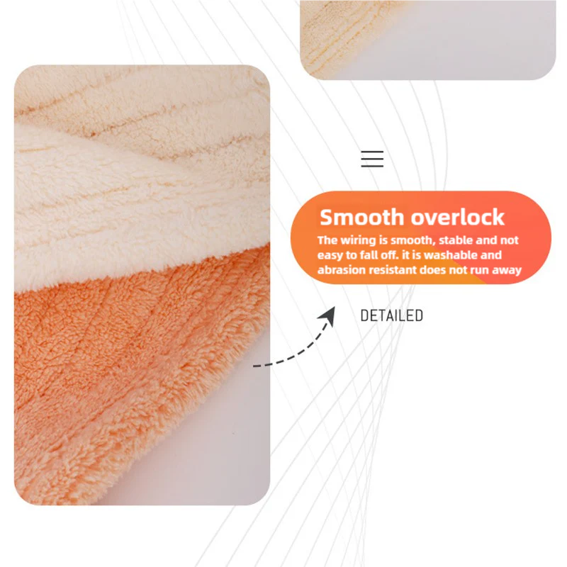 Off White Soft Coral Fleece Towel and Bath Towel Gift Set - 5-Piece Luxurious Absorbent Set - Image 4