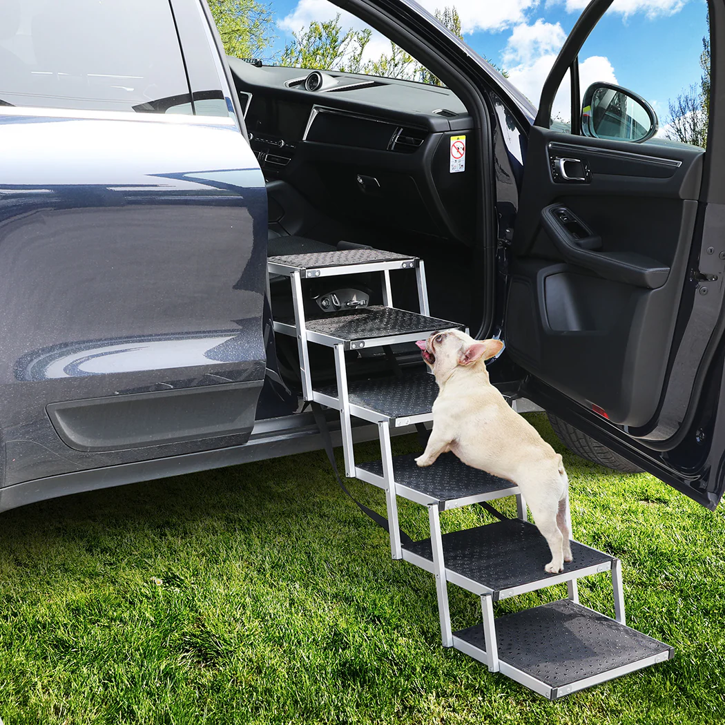 PaWz 6 Steps Dog Ramp Adjustable Height Black - Image 6