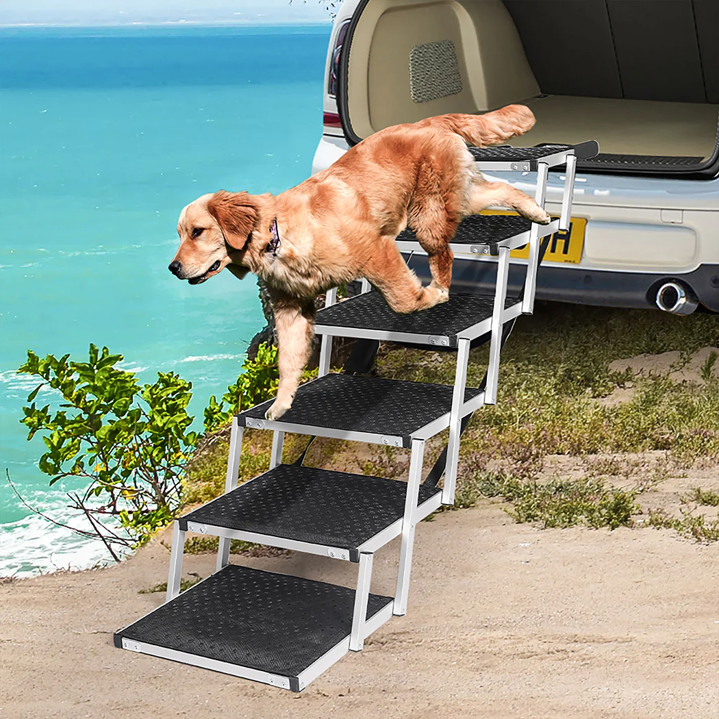PaWz 6 Steps Dog Ramp Adjustable Height Black - Image 7