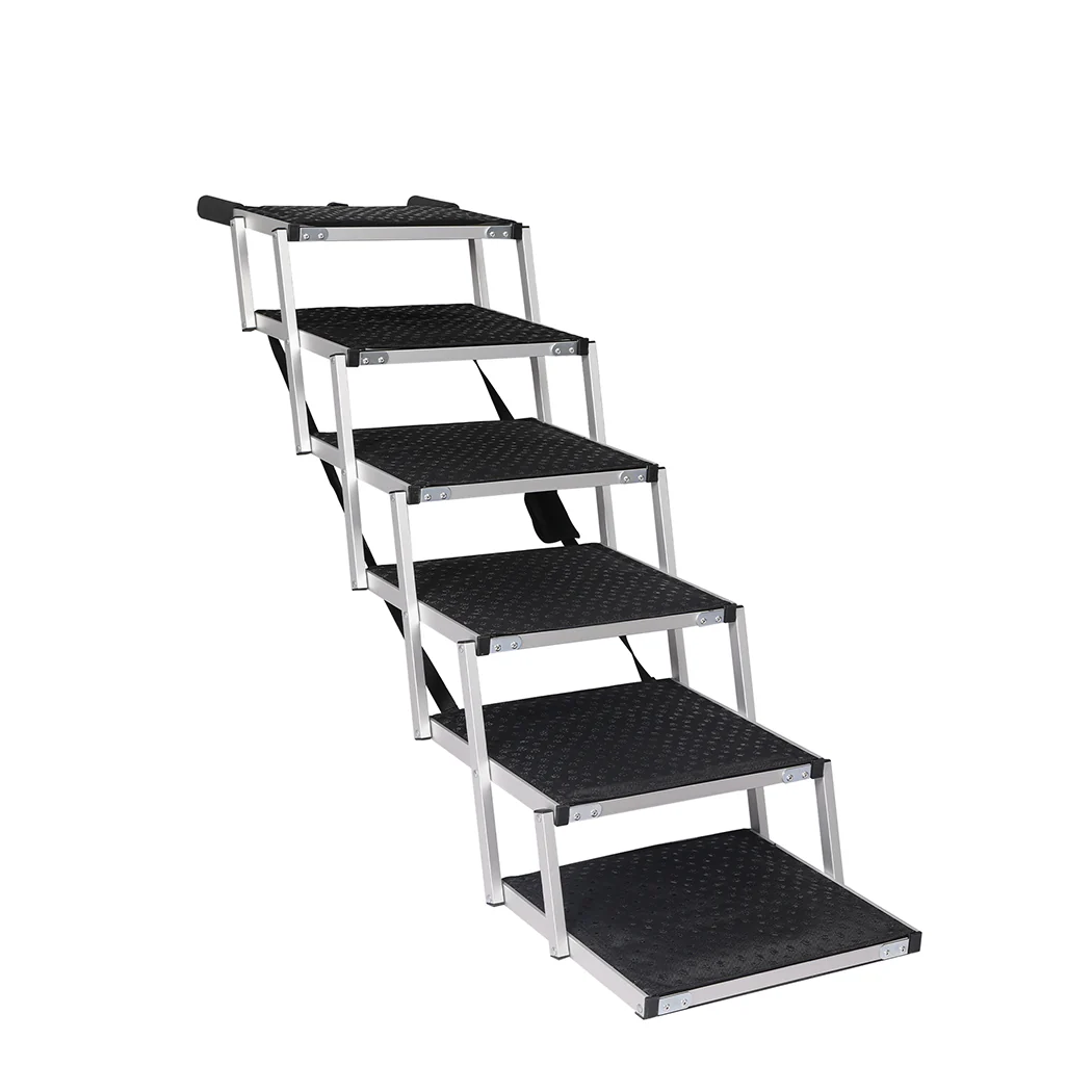 PaWz 6 Steps Dog Ramp Adjustable Height Black - Image 8