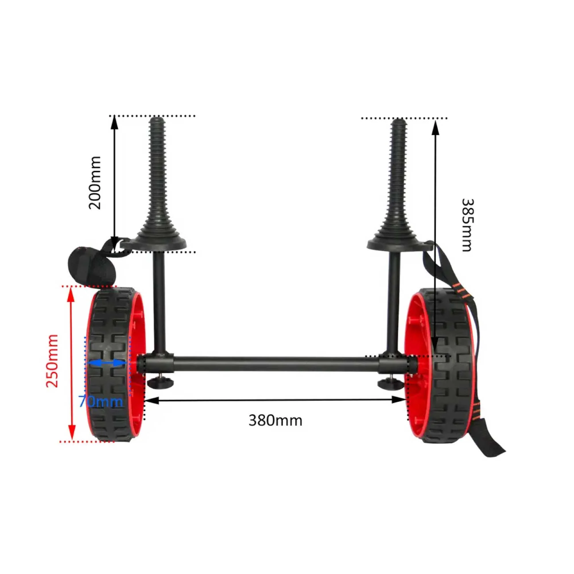 Sit On Top Kayak Trolley - Beach Canoe Boat Transporter Cart - Image 3
