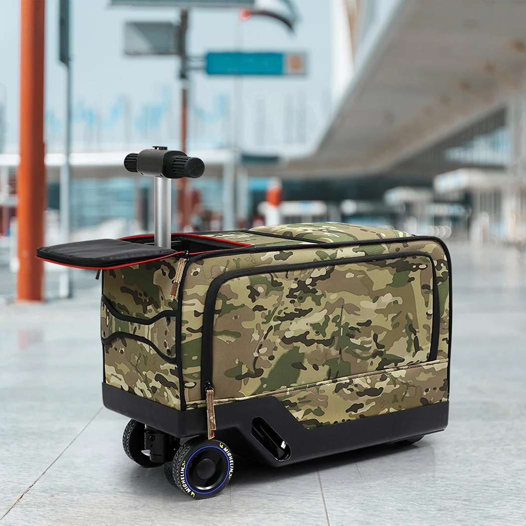 Slimbridge 20" Electric Riding Luggage Suitcase Green Colour - Image 6