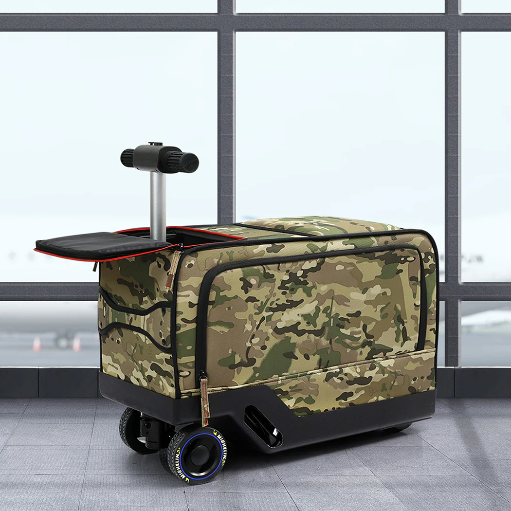 Slimbridge 20" Electric Riding Luggage Suitcase Green Colour - Image 7