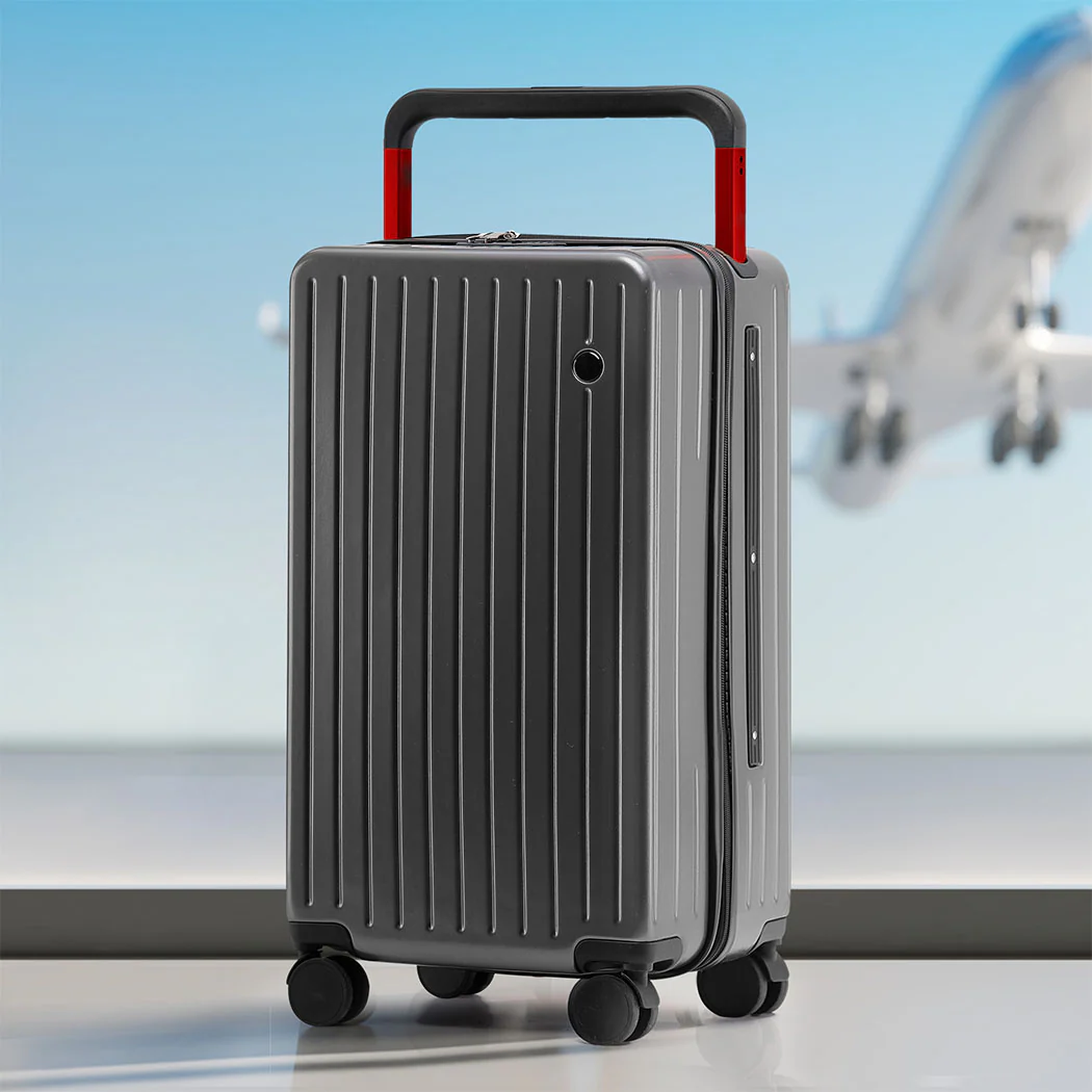 Slimbridge 26" Luggage Wide Handle Hard Case Grey - Image 6