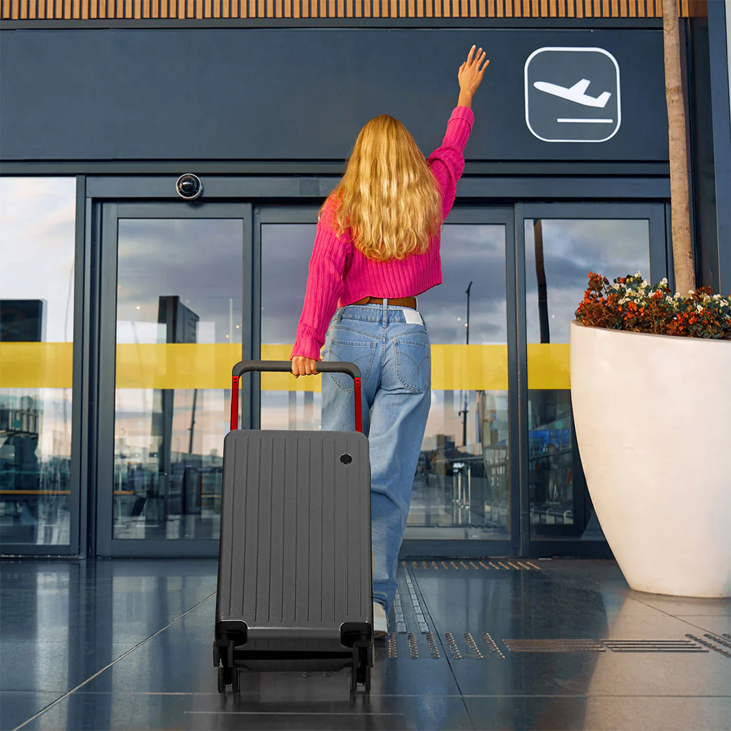 Slimbridge 26" Luggage Wide Handle Hard Case Grey - Image 7