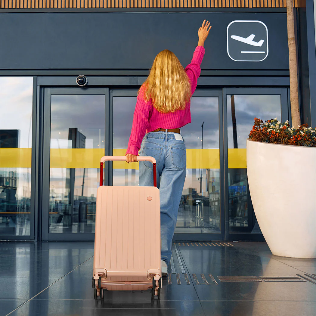 Slimbridge 26" Luggage Wide Handle Hard Case Pink - Image 7