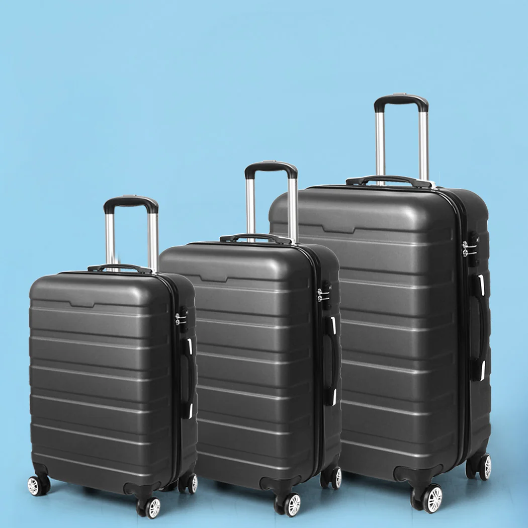 Slimbridge 3PC Luggage sets Suitcase Dark Grey - Image 7