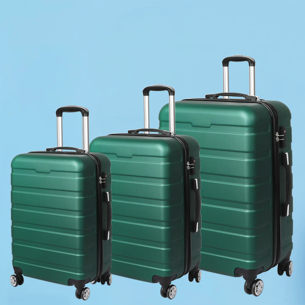 Slimbridge 3PC Luggage sets Suitcase Green - Image 7