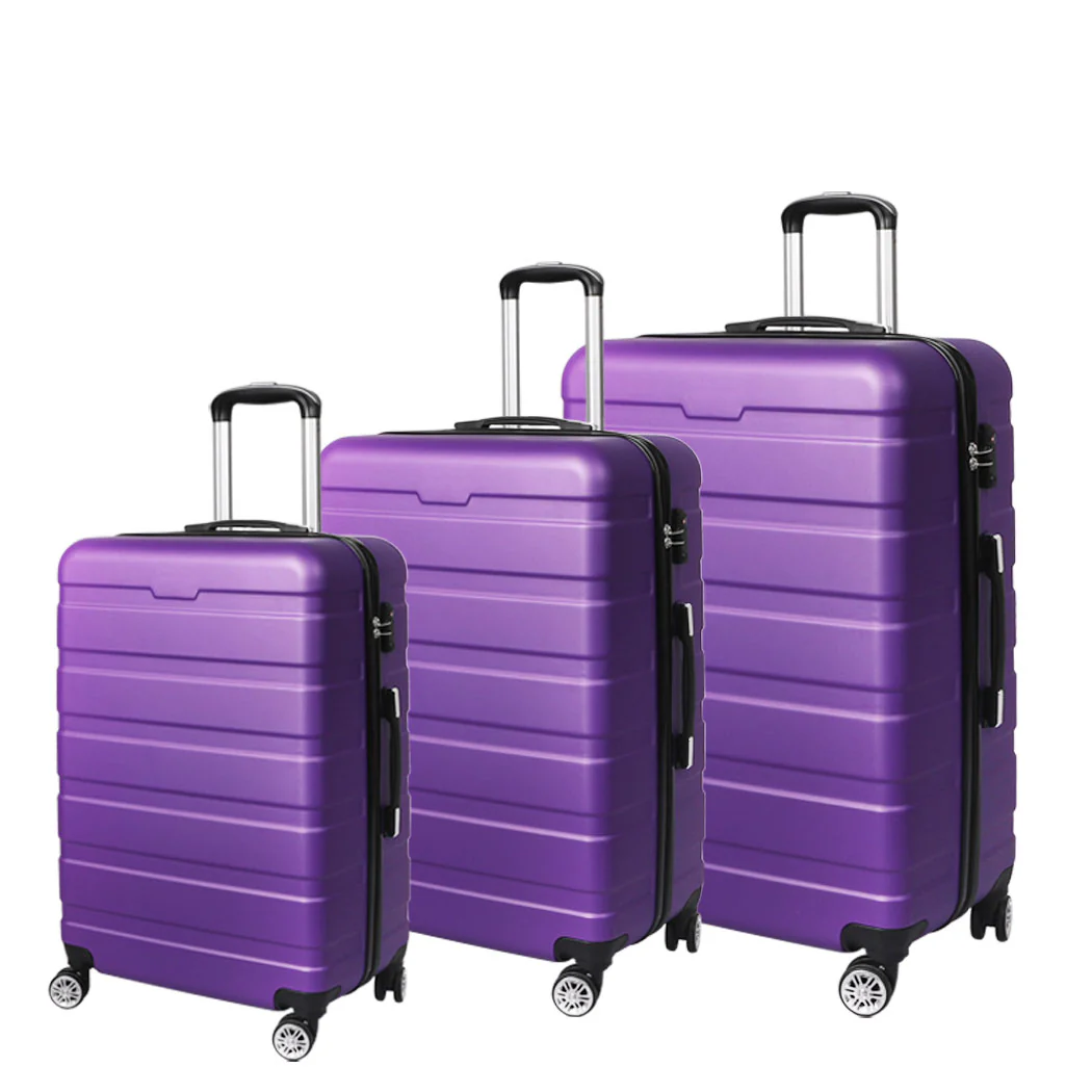 Slimbridge 3PC Luggage sets Suitcase Purple - Image 8