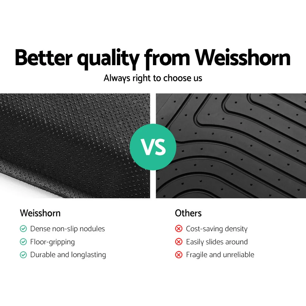 Weisshorn Car Floor Mats Rubber Fits Ford Ranger PX PX2 PX3 Dual Cab 2011-2022 3D - Image 4