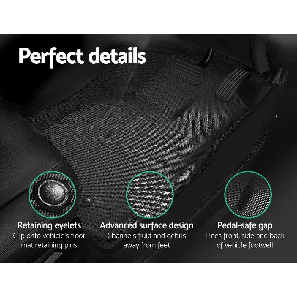 Weisshorn Car Floor Mats Rubber Fits Ford Ranger PX PX2 PX3 Dual Cab 2011-2022 3D - Image 5